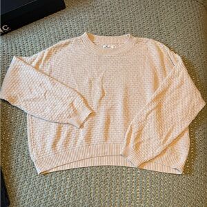 Hollister Cream Knit Sweater
